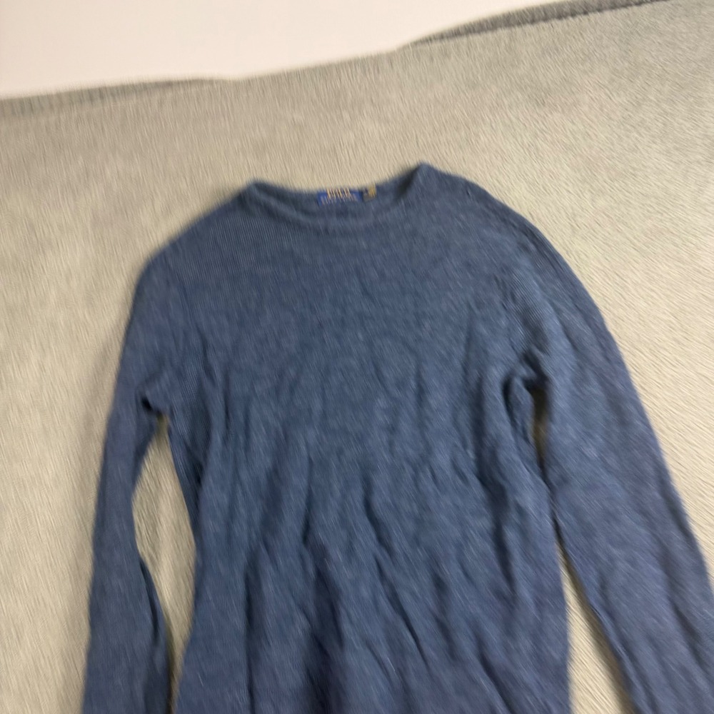 Polo Ralph Lauren Mens Blue Heathered Long Sleeve Thermal Shirt Size M